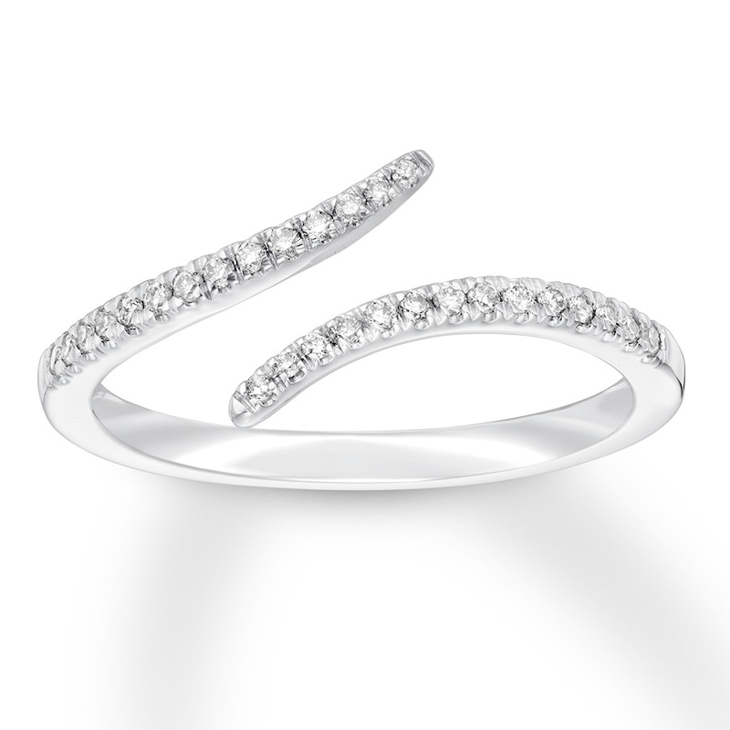 Diamond Deconstructed Ring 1/6 ct tw Round-cut 10K White Gold