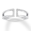 Thumbnail Image 0 of Diamond Midi Ring 1/20 ct tw Round-cut 10K White Gold