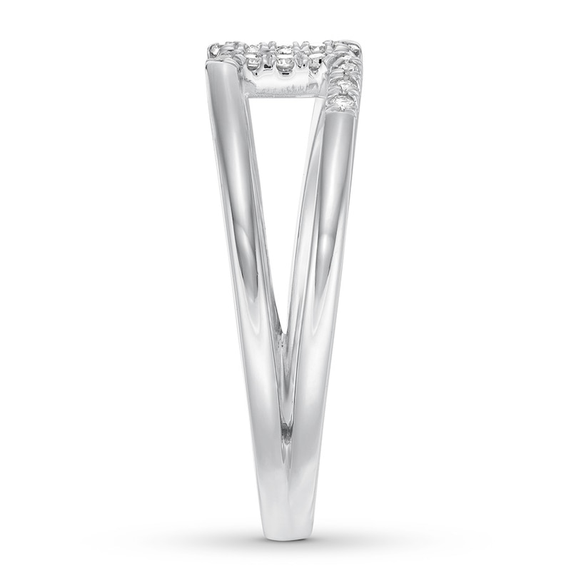 Diamond Midi Ring 1/20 ct tw Round-cut 10K White Gold