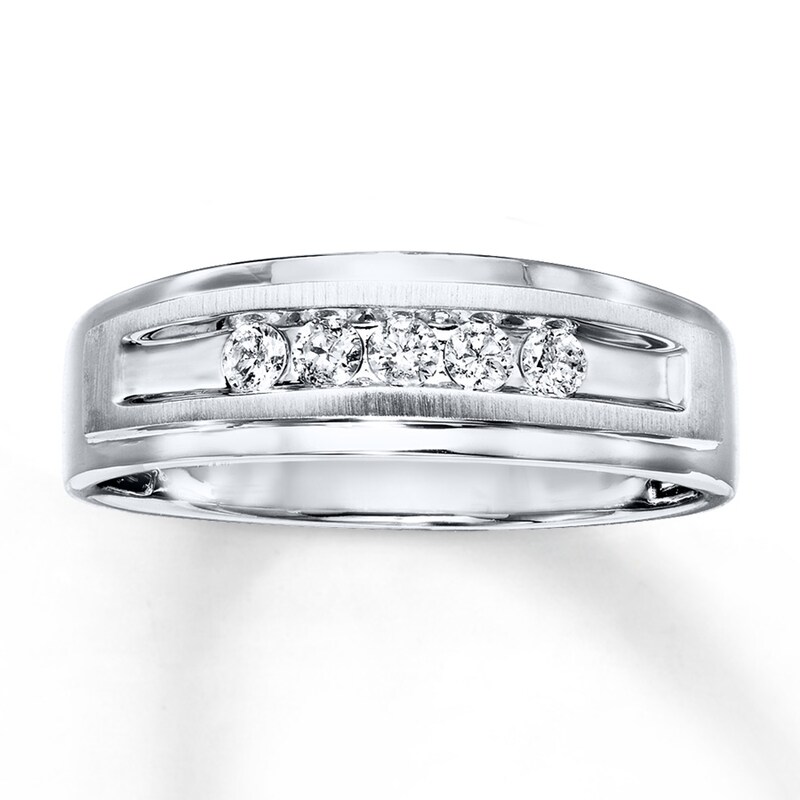 Diamond Band 1/4 ct tw Round-cut 10K White Gold