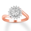 Thumbnail Image 0 of Diamond Promise Ring 1/2 ct tw Round 10K Rose Gold
