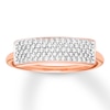 Thumbnail Image 0 of Diamond Geometric Ring 1/4 ct tw Round-cut 10K Rose Gold