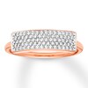 Thumbnail Image 0 of Diamond Geometric Ring 1/4 ct tw Round-cut 10K Rose Gold