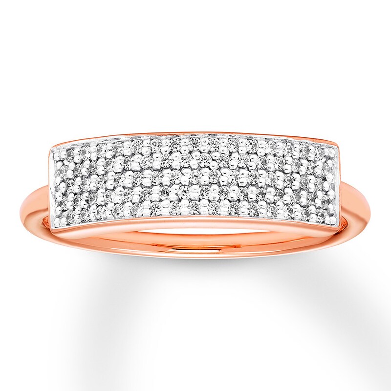 Diamond Geometric Ring 1/4 ct tw Round-cut 10K Rose Gold