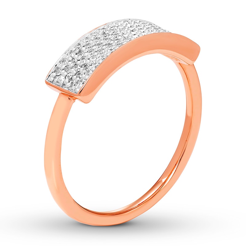 Diamond Geometric Ring 1/4 ct tw Round-cut 10K Rose Gold