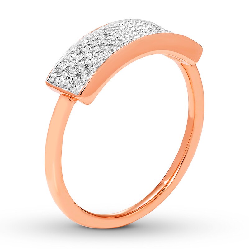 Diamond Geometric Ring 1/4 ct tw Round-cut 10K Rose Gold