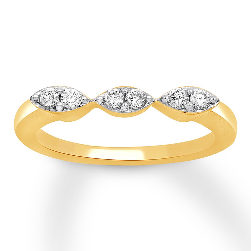 Diamond Midi Ring 1/8 ct tw Round 10K Yellow Gold