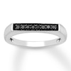 Thumbnail Image 0 of Black Diamond Midi Ring 1/10 carat tw Sterling Silver