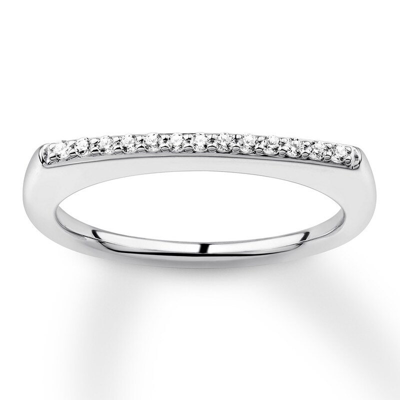 Diamond Flat Top Ring 1 15 Ct Tw Round Cut 10k White Gold Ct Tw Round Cut 10k White Gold