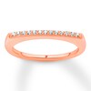 Diamond Flat-top Ring 1/15 ct tw Round 10K Rose Gold