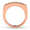 Thumbnail Image 1 of Diamond Flat-top Ring 1/15 ct tw Round 10K Rose Gold