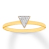 Thumbnail Image 0 of Triangle Ring 1/20 ct tw Diamonds 10K Yellow Gold