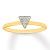 Thumbnail Image 1 of Triangle Ring 1/20 ct tw Diamonds 10K Yellow Gold