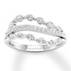 Thumbnail Image 1 of Diamond Ring 3/4 ct tw Marquise/Round 14K White Gold