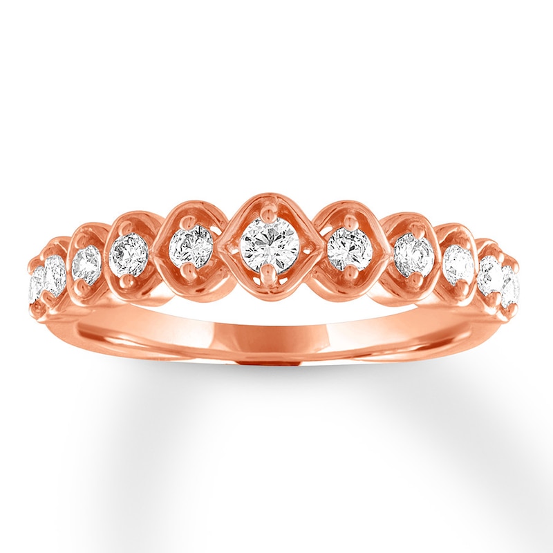 Diamond Anniversary Band 3/8 ct tw Round-cut 10K Rose Gold