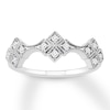 Thumbnail Image 1 of Diamond Anniversary Ring 1/8 ct tw Round-cut 10K White Gold