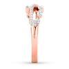 Thumbnail Image 2 of Diamond Ring 1/2 ct tw Marquise/Round 14K Rose Gold