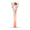 Thumbnail Image 2 of Diamond Ring 1/2 ct tw Marquise/Round 14K Rose Gold