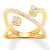 Thumbnail Image 0 of Diamond Deconstructed Ring 1/3 ct tw Princess/Round 10K Yellow Gold