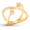 Thumbnail Image 3 of Diamond Deconstructed Ring 1/3 ct tw Princess/Round 10K Yellow Gold