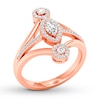 Thumbnail Image 3 of Diamond Directional Ring 1/2 ct tw Marquise/Round 14K Rose Gold