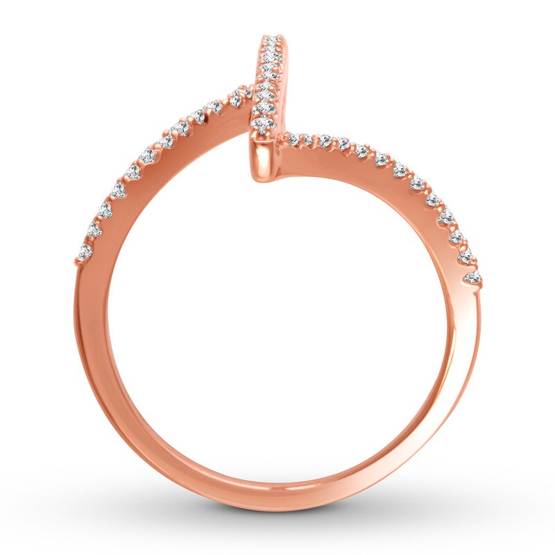 Diamond Ring 1/3 carat tw Round 10K Rose Gold
