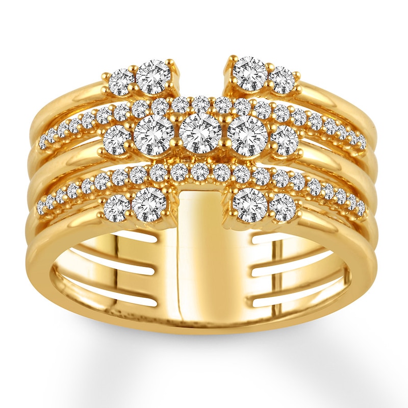 Diamond Ring 5/8 carat tw Round-cut 10K Yellow Gold