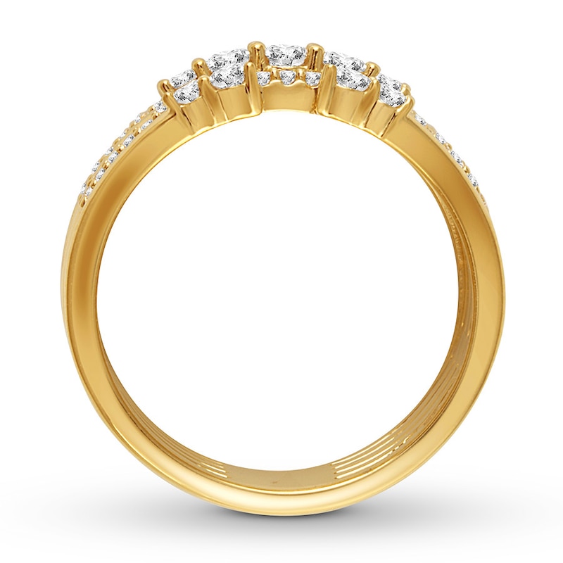 Diamond Ring 5/8 carat tw Round-cut 10K Yellow Gold