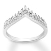 Thumbnail Image 0 of Diamond Contour Ring 1/3 ct tw Round/Baguette 14K White Gold