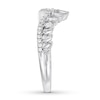 Thumbnail Image 2 of Diamond Contour Ring 1/3 ct tw Round/Baguette 14K White Gold