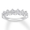 Thumbnail Image 1 of Diamond Anniversary Ring 1/5 ct tw Round-cut 10K White Gold
