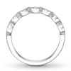 Thumbnail Image 1 of Diamond Anniversary Ring 1/5 ct tw Round-cut 10K White Gold