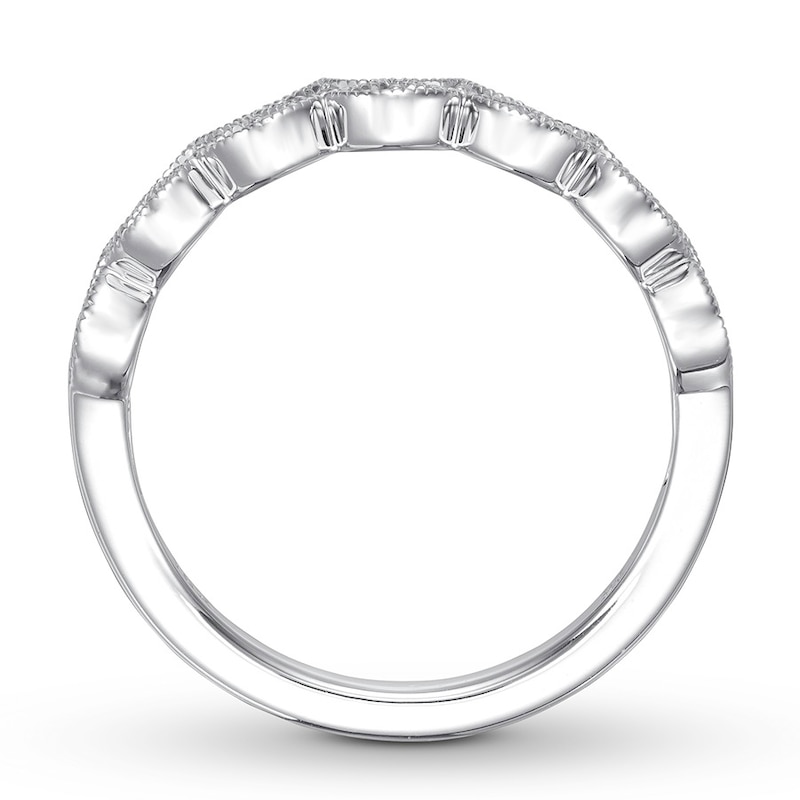 Main Image 2 of Diamond Anniversary Ring 1/5 ct tw Round-cut 10K White Gold