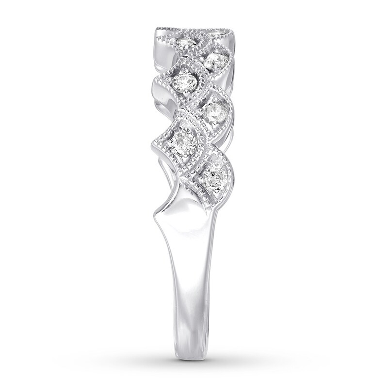 Main Image 3 of Diamond Anniversary Ring 1/5 ct tw Round-cut 10K White Gold