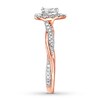 Thumbnail Image 2 of Diamond Promise Ring 1/2 ct tw Pear-shaped/Round 10K Rose Gold