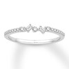 Thumbnail Image 0 of Diamond Anniversary Ring 1/6 ct tw Round/Baguette 10K White Gold