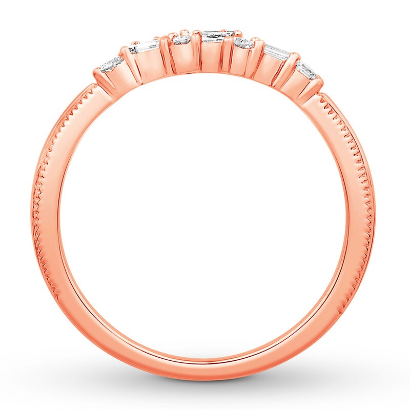 Diamond Anniversary Band 1/5 ct tw Round/Baguette 10K Rose Gold