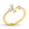 Thumbnail Image 3 of Diamond Deconstructed Ring 1/2 ct tw Pear-shaped/Round 14K Yellow Gold