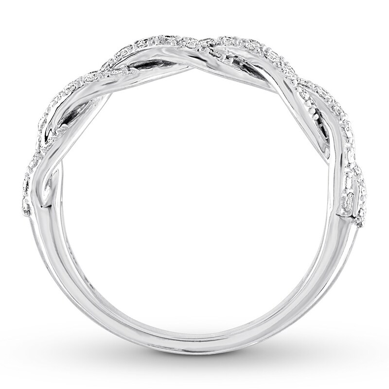 Main Image 2 of Diamond Anniversary Band 1/2 ct tw Round-cut 10K White Gold