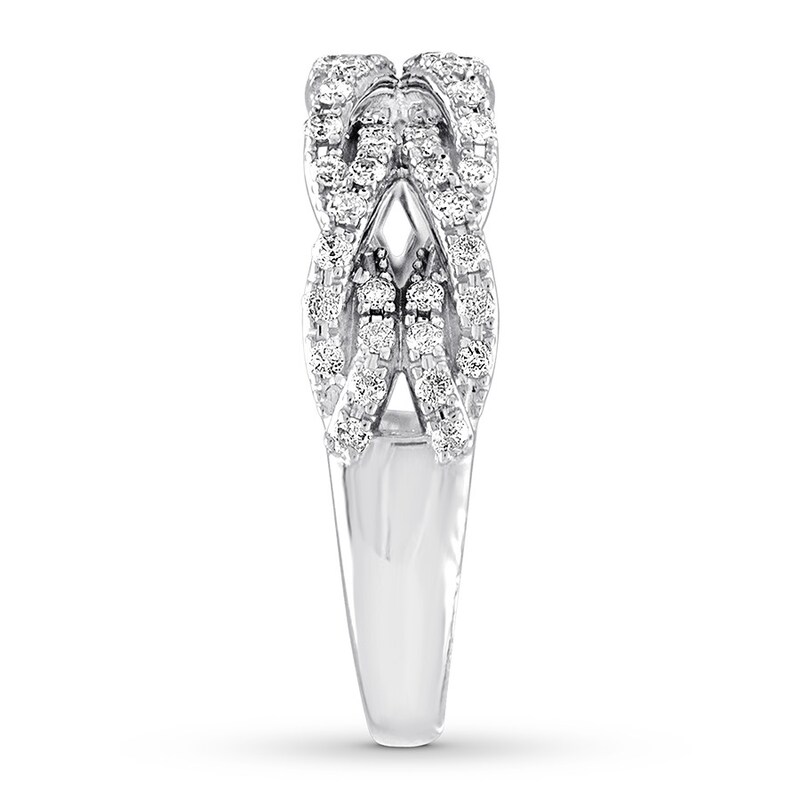 Main Image 3 of Diamond Anniversary Band 1/2 ct tw Round-cut 10K White Gold