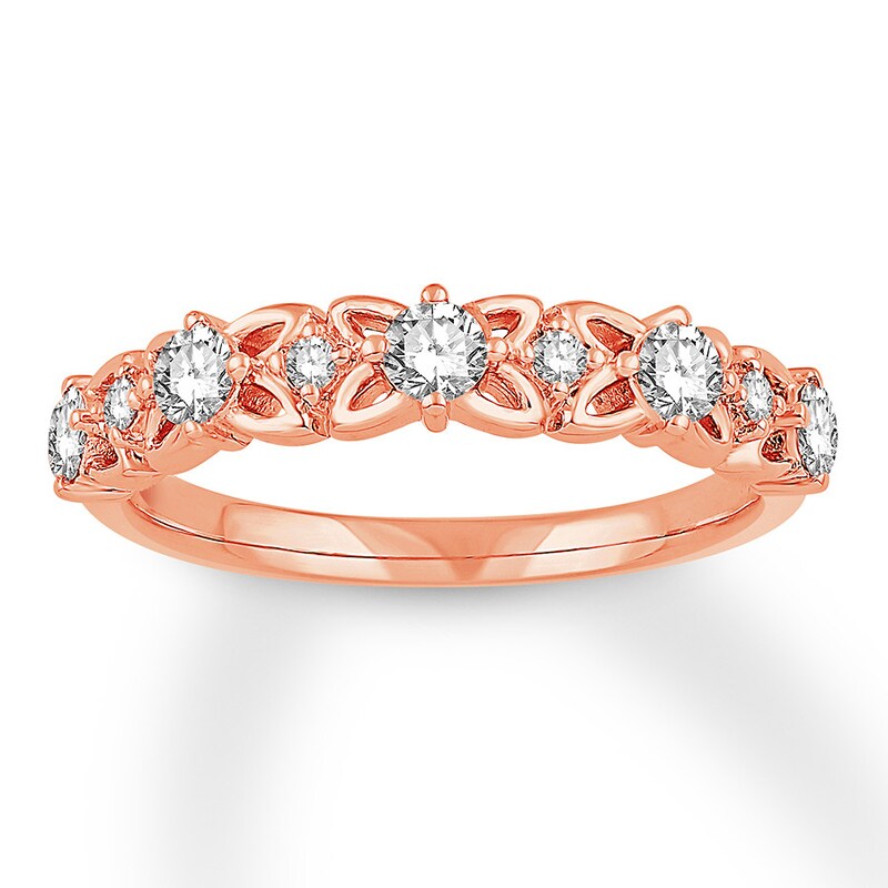 Diamond Anniversary Band 1/2 ct tw Round-cut 10K Rose Gold