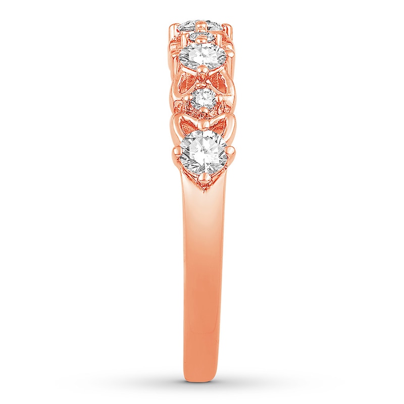 Diamond Anniversary Band 1/2 ct tw Round-cut 10K Rose Gold