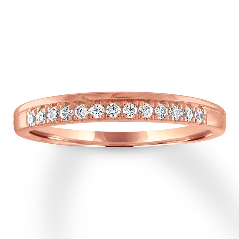 Diamond Anniversary Band 1/8 ct tw Round-cut 10K Rose Gold