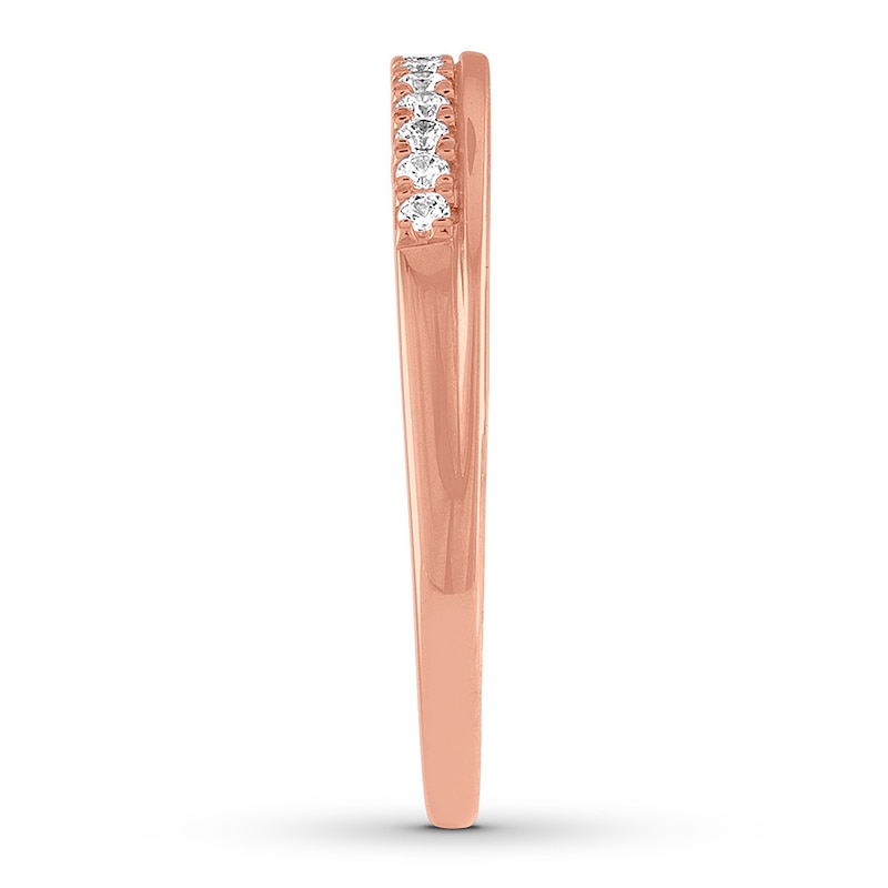 Diamond Anniversary Band 1/8 ct tw Round-cut 10K Rose Gold