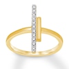 Thumbnail Image 0 of Diamond North-South Ring 1/8 ct tw Round-cut 10K Yellow Gold