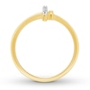 Thumbnail Image 1 of Diamond North-South Ring 1/8 ct tw Round-cut 10K Yellow Gold