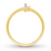 Thumbnail Image 1 of Diamond North-South Ring 1/8 ct tw Round-cut 10K Yellow Gold