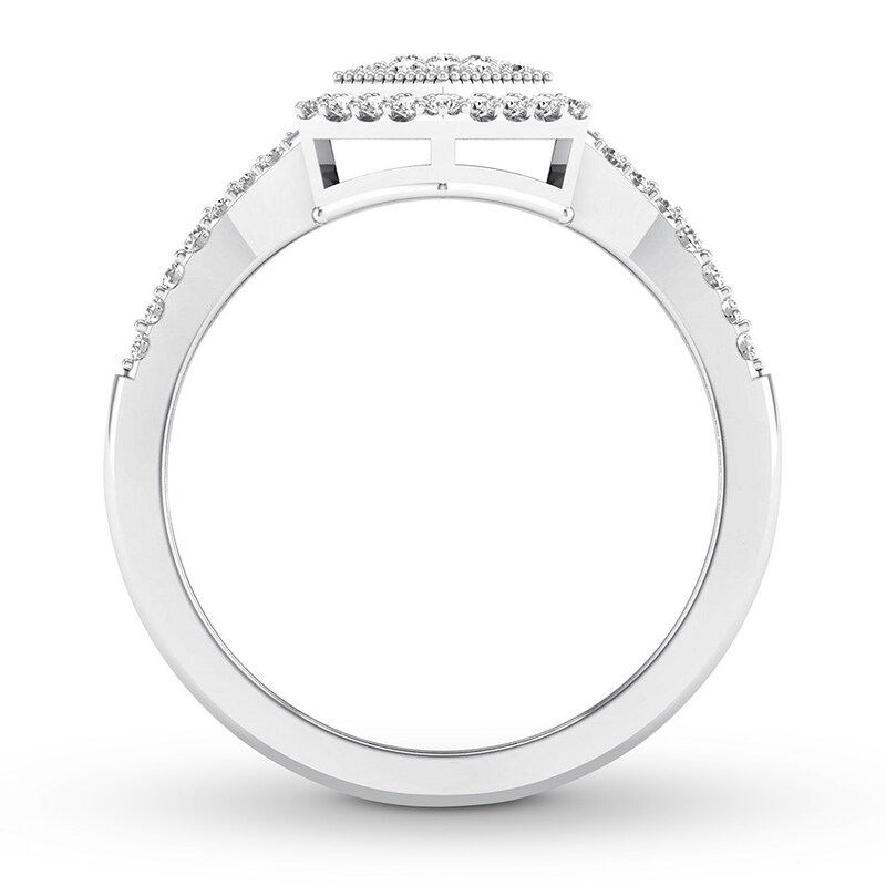 Diamond Ring 1/3 ct tw Round 10K White Gold