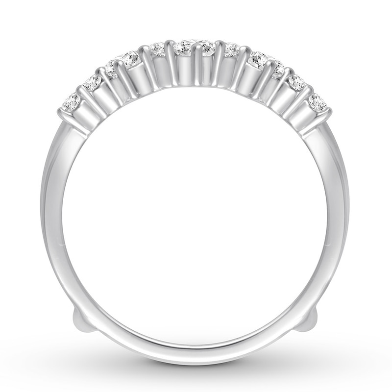 Diamond Enhancer Ring 5/8 ct tw Round-cut 14K White Gold