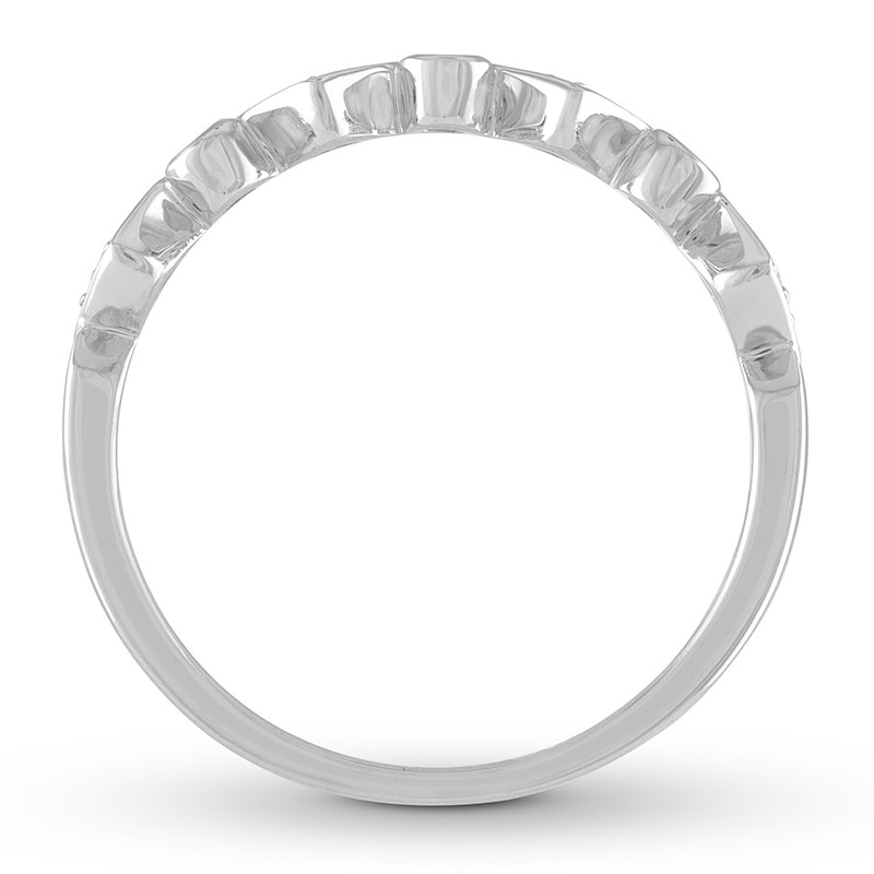 Diamond Anniversary Band 1/15 ct tw Round-cut 10K White Gold